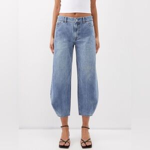 TIBI Brancusi Cropped Wide-Leg Jeans 100% cotton Japanese denim SZ. 30